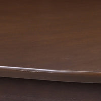 Mila Dining Table,  Square Top, Rounded Edges, Walnut Brown Wood 39 Inch - BM355744