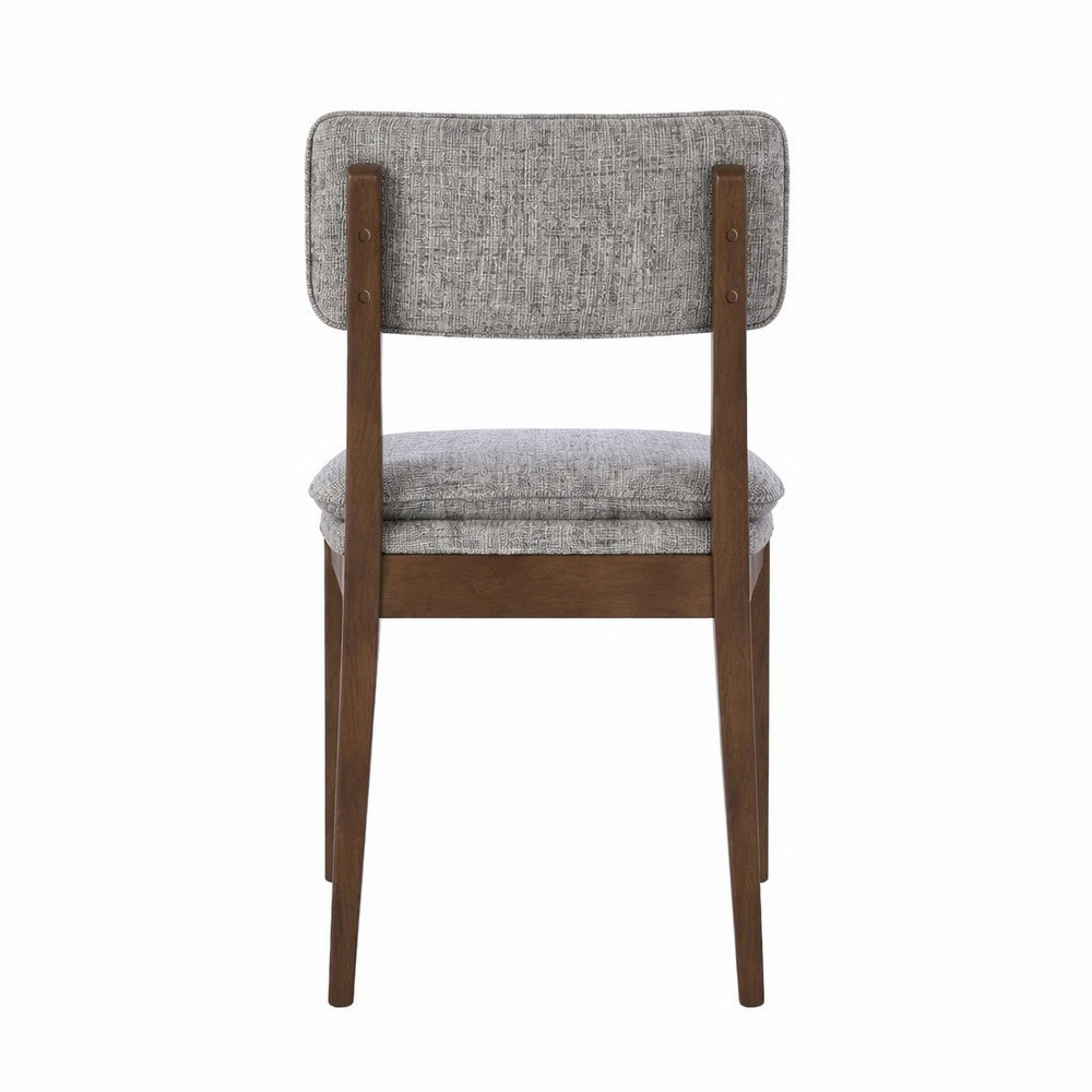 Mila Dining Side Chair Set of 2, Open Back, Polyester Cushions, Brown