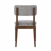 Mila Dining Side Chair Set of 2, Open Back, Polyester Cushions, Brown