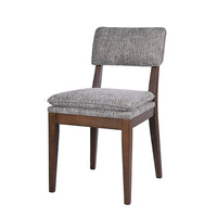 Mila Dining Side Chair Set of 2, Open Back, Polyester Cushions, Brown
