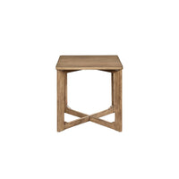 Sewy 3pc Coffee Table & End Table Set, Square Top, Crisscross Base, Brown
