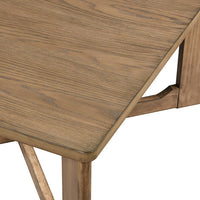 Sewy 3pc Coffee Table & End Table Set, Square Top, Crisscross Base, Brown