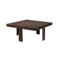Pax 5pc Coffee Table w 4 Storage Ottoman, Gray Polyester Seat, Brown Wood - BM355753