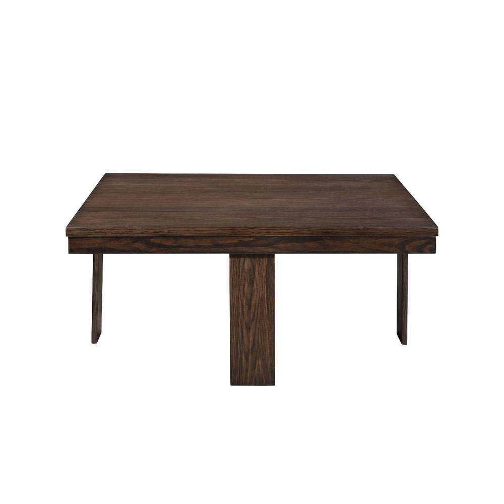 Pax 5pc Coffee Table w 4 Storage Ottoman, Gray Polyester Seat, Brown Wood - BM355753