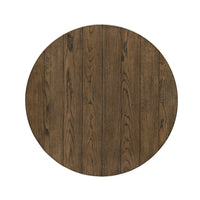 Ethy 3pc Round Coffee Table & End Table Set, Lower Shelf, Brown & White