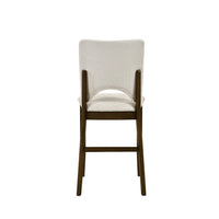 Andre Counter Height Chair, Set of 2, Brown Wood Frame, Beige Fabric  - BM355864