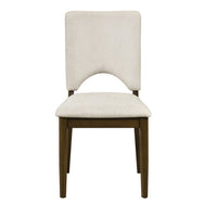 Andre Modern Side-Dining Chair Set of 2,  Angled Wood Frame, Beige Fabric - BM355867