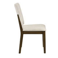 Andre Modern Side-Dining Chair Set of 2,  Angled Wood Frame, Beige Fabric - BM355867