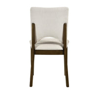 Andre Modern Side-Dining Chair Set of 2,  Angled Wood Frame, Beige Fabric - BM355867