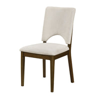 Andre Modern Side-Dining Chair Set of 2,  Angled Wood Frame, Beige Fabric - BM355867