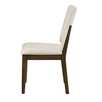 Andre Modern Side-Dining Chair Set of 2,  Angled Wood Frame, Beige Fabric - BM355867