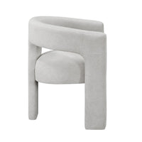 Mez Dining-Side Chair, Curved Design, Set of 2, Light Gray Boucle - BM355868