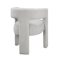 Mez Dining-Side Chair, Curved Design, Set of 2, Light Gray Boucle - BM355868