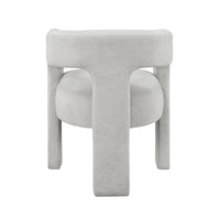 Mez Dining-Side Chair, Curved Design, Set of 2, Light Gray Boucle - BM355868