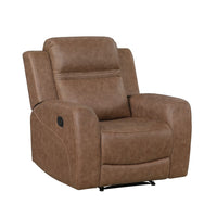 Berty Manual Reclining Chair, Wall Hugger Design, Brown Microfiber - BM355877