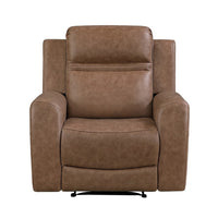 Berty Manual Reclining Chair, Wall Hugger Design, Brown Microfiber - BM355877