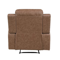 Berty Manual Reclining Chair, Wall Hugger Design, Brown Microfiber - BM355877