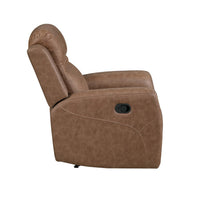 Berty Manual Reclining Chair, Wall Hugger Design, Brown Microfiber - BM355877