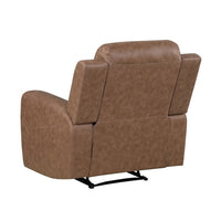 Berty Manual Reclining Chair, Wall Hugger Design, Brown Microfiber - BM355877