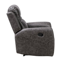 Berty Manual Reclining Chair, Wall Hugger Design, Charcoal Microfiber - BM355880