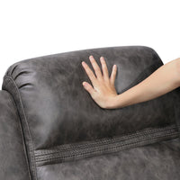 Berty Manual Reclining Chair, Wall Hugger Design, Charcoal Microfiber - BM355880