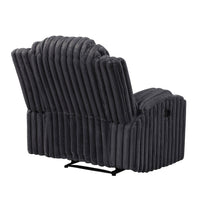 Phil Tab-Pull Recliner Chair with Cup Holders, Dark Gray Corduroy - BM355883