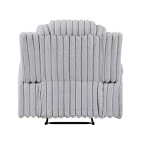 Phil Tab-Pull Recliner Chair with Cup Holders, Light Gray Corduroy - BM355886