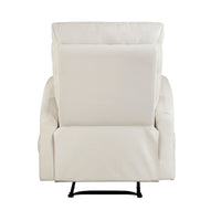 Henley Reclining Chair with Magazine Pocket, Beige Faux Leather - BM355889