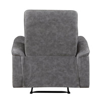 Meloni Reclining Chair with Pull-Hand Mechanism, Gray Microfiber - BM355901