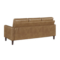 Xyna Modern Sofa with Faux Wood Feet Design, Brown Textured Fabric - BM355924
