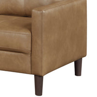 Xyna Modern Sofa with Faux Wood Feet Design, Brown Textured Fabric - BM355924