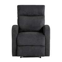 May Wall Hugger Reclining Chair, Storage Pocket, Dark Gray Microfiber - BM355926
