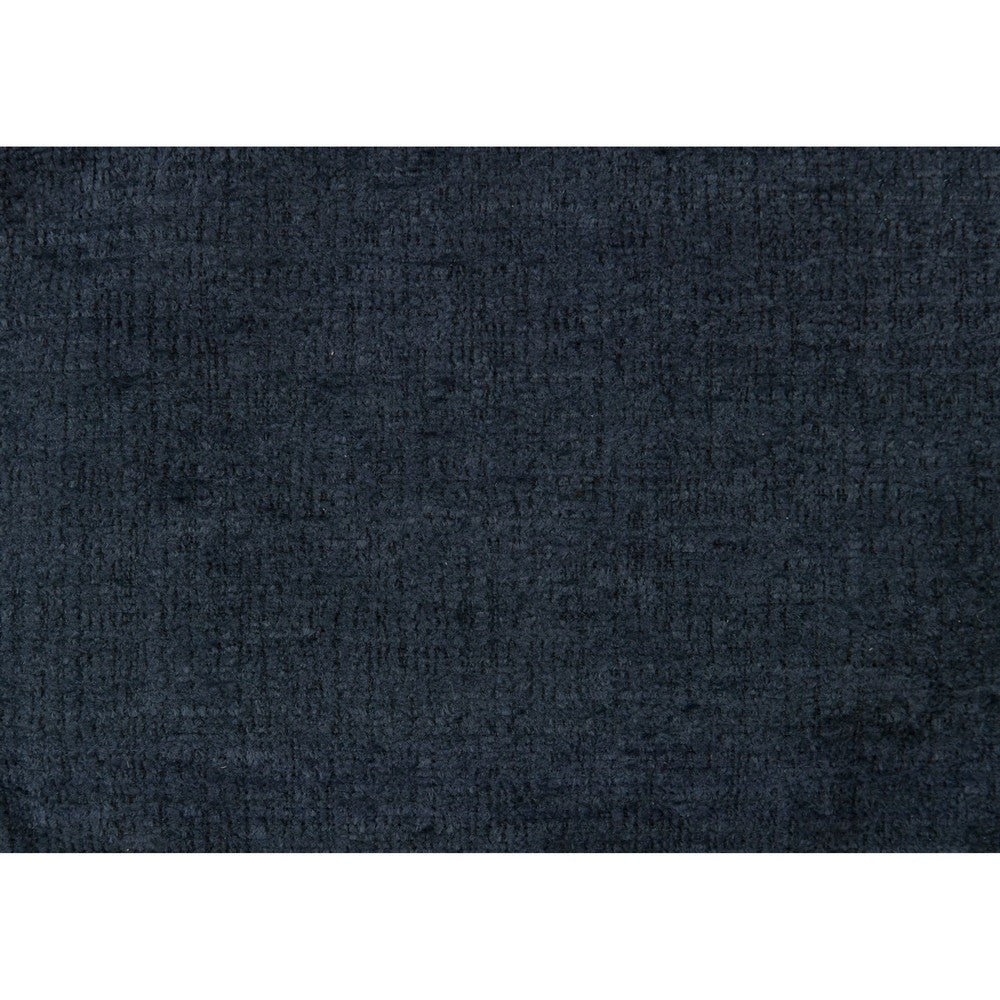 Elon 3-Seater Sofa with Black Feet, Rolled Arms, Blue Chenille, 81 Inch - BM355930