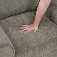 Elon Club Chair with Black Feet, Rolled Arms Design, Brown Chenille - BM355933