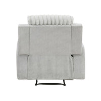 Lupe Manual Reclining Chair, Track Arms, Gray Corduroy and Microfiber - BM355940