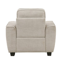 Zoya Accent Chair, Track Arms, Foam Fill Box Cushions, Taupe Chenille - BM355943