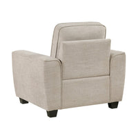 Zoya Accent Chair, Track Arms, Foam Fill Box Cushions, Taupe Chenille - BM355943
