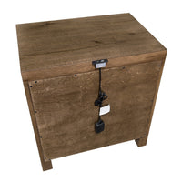 Masi Nightstand, 2 Drawers, Built-In USB Ports, Transitional Style, Brown - BM355979