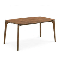 Ebik Mid-Century Dining Table, Tapered Legs, Walnut Brown, 59 Inch-BM356300