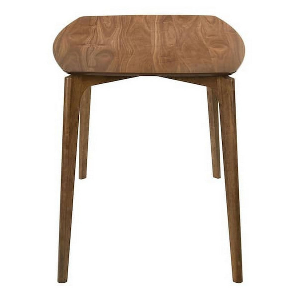 Ebik Mid-Century Dining Table, Tapered Legs, Walnut Brown, 59 Inch-BM356300
