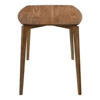 Ebik Mid-Century Dining Table, Tapered Legs, Walnut Brown, 59 Inch-BM356300