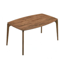 Ebik Mid-Century Dining Table, Tapered Legs, Walnut Brown, 59 Inch-BM356300