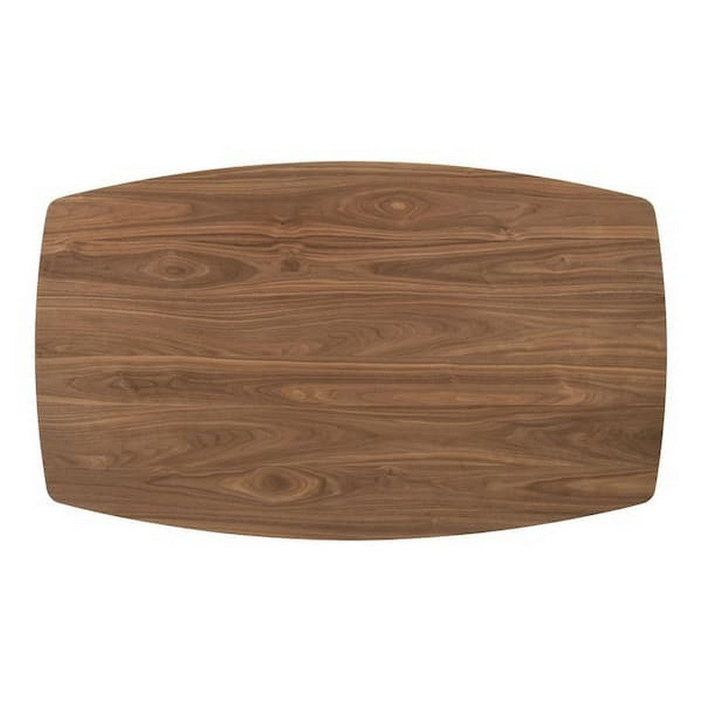 Ebik Mid-Century Dining Table, Tapered Legs, Walnut Brown, 59 Inch-BM356300