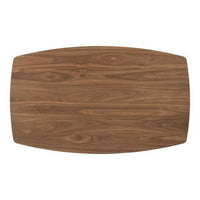 Ebik Mid-Century Dining Table, Tapered Legs, Walnut Brown, 59 Inch-BM356300