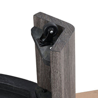 Lesy Nesting Cocktail Table, Swivel Design, Hidden Casters Gray Wood-BM356311