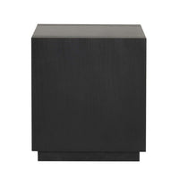 Dane Contemporary End Table, Lower Open Shelf, Black Oak Veneer, 22 Inch-BM356313