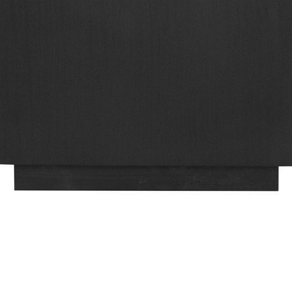 Dane Contemporary End Table, Lower Open Shelf, Black Oak Veneer, 22 Inch-BM356313
