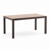 Amey Extendable Outdoor Dining Table, Gunmetal Gray, Glass-Metal, 63-95 Inch-BM356347