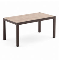 Amey Extendable Outdoor Dining Table, Gunmetal Gray, Glass-Metal, 63-95 Inch-BM356347