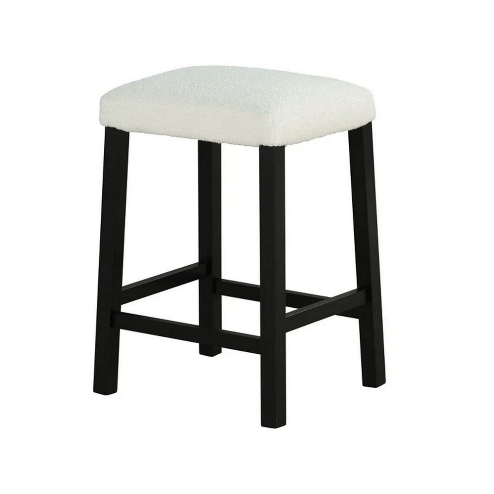 Delby 3pc Counter Height Dining Set, USB Charging, White, Black Wood-BM356350